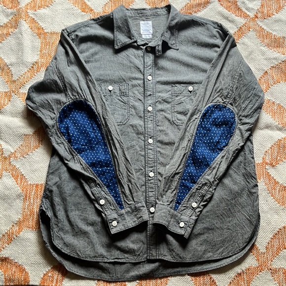 Visvim Long Sleeve Designer Button Down Shirt. Handmade of the finest materials - Picture 8 of 16